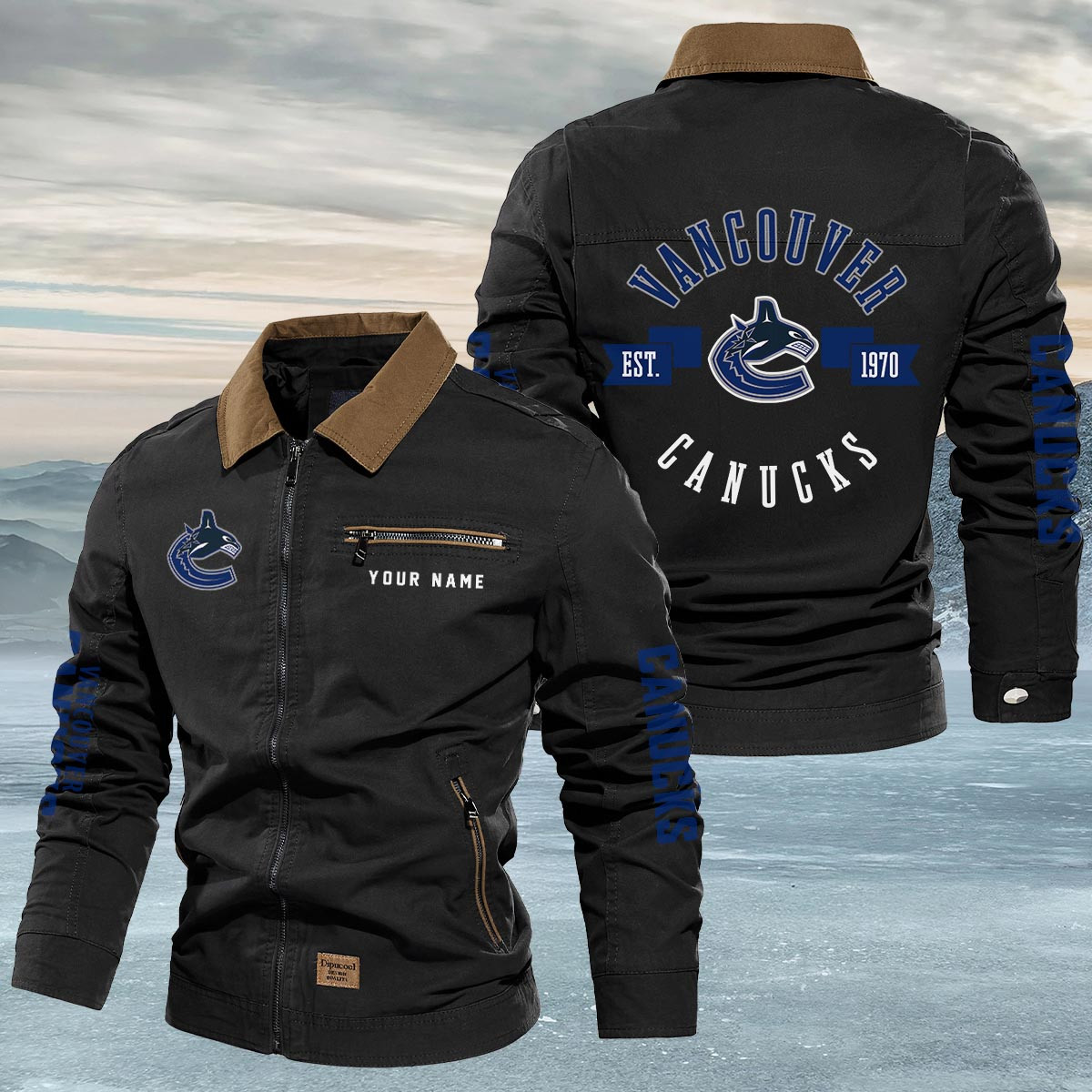 Sportswearmerch Vancouver Canucks NHL Lapel Jacket For Fan