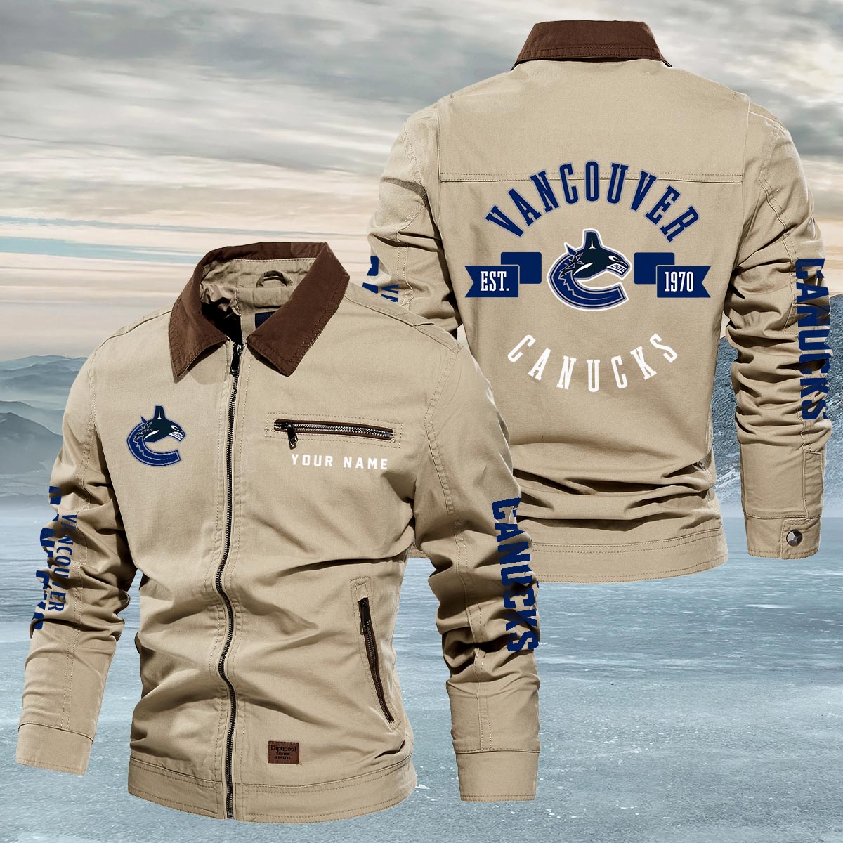 Sportswearmerch Vancouver Canucks NHL Lapel Jacket For Fan