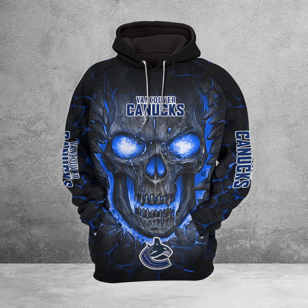 Sportswearmerch Vancouver Canucks NHL Lava Skull Hoodie For Fan