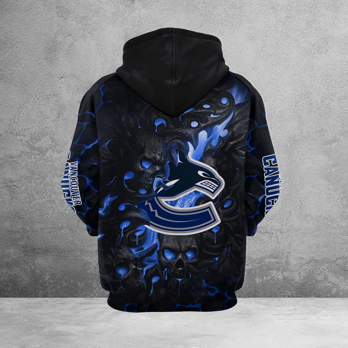 Sportswearmerch Vancouver Canucks NHL Lava Skull Hoodie For Fan
