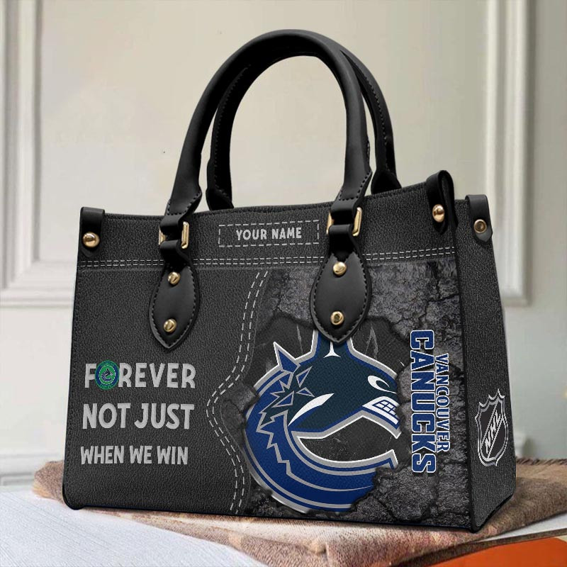 Sportswearmerch Vancouver Canucks NHL Leather Handbag For Fan