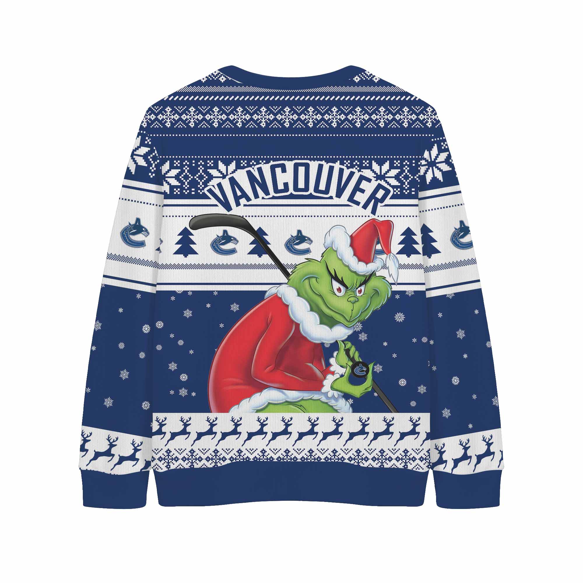 Sportswearmerch Vancouver Canucks NHL x Grinch Christmas Cardigan For Fan