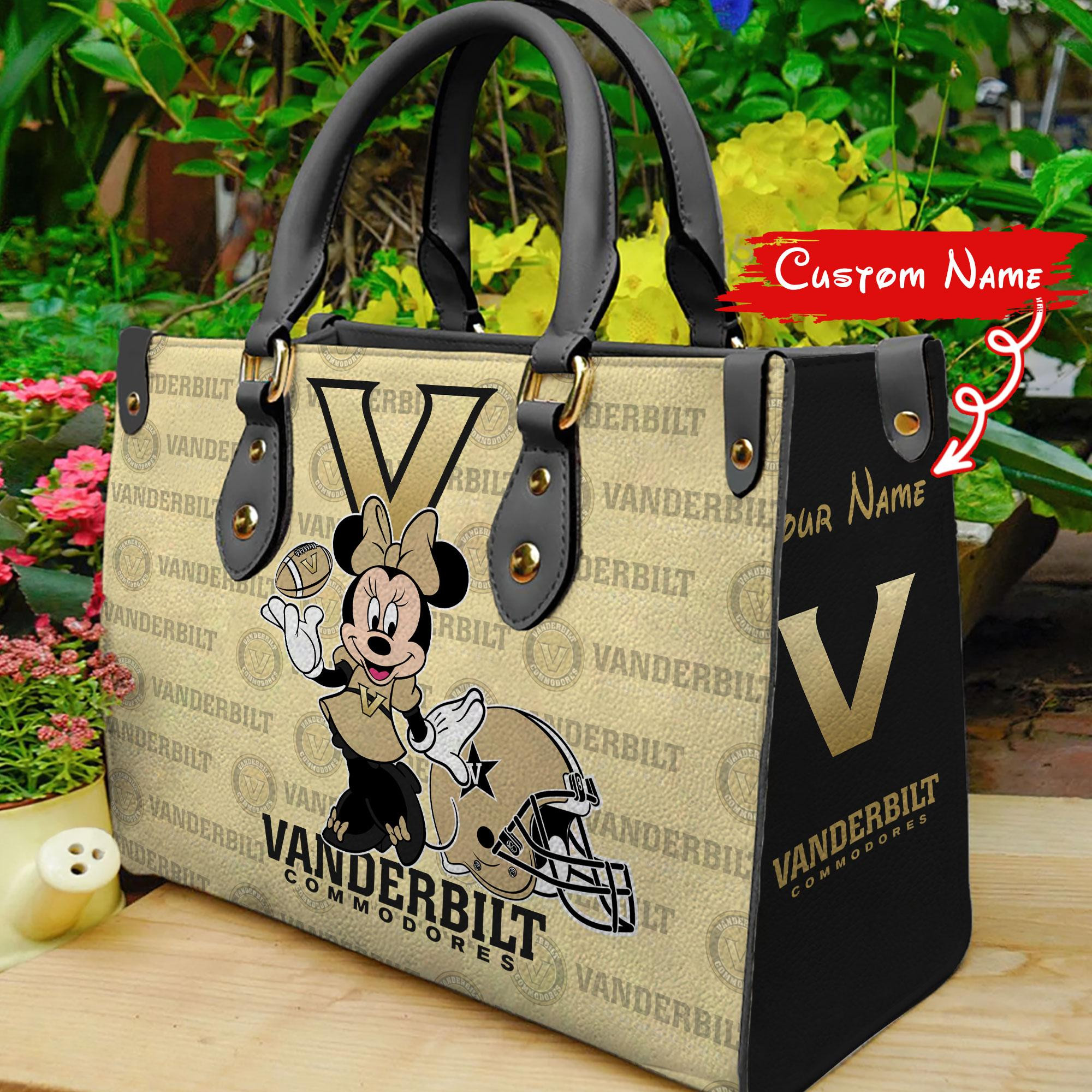 Sportswearmerch Vanderbilt Commodores NCAA x Minnie Women Leather Handbag For Fan
