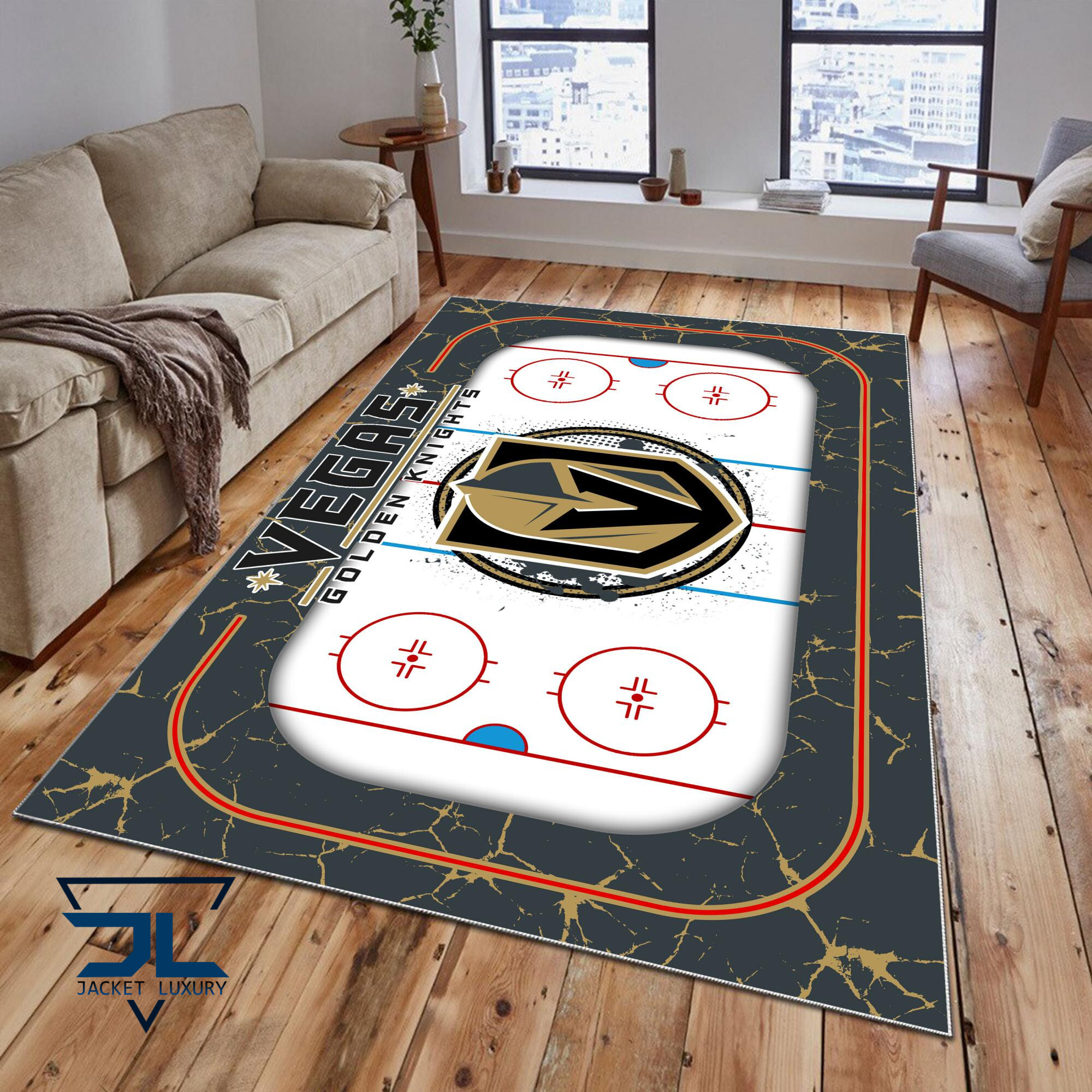 Sportswearmerch Vegas Golden Knights NHL Area Rug For Fan