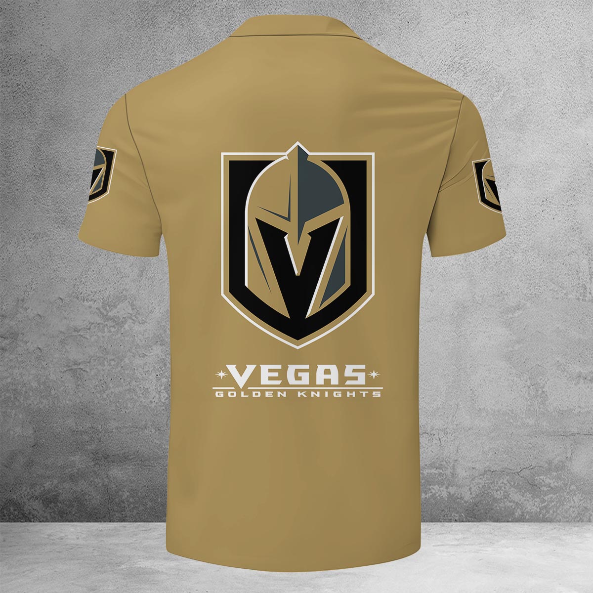 Sportswearmerch Vegas Golden Knights NHL Lapel Zip Polo Shirt For Fan