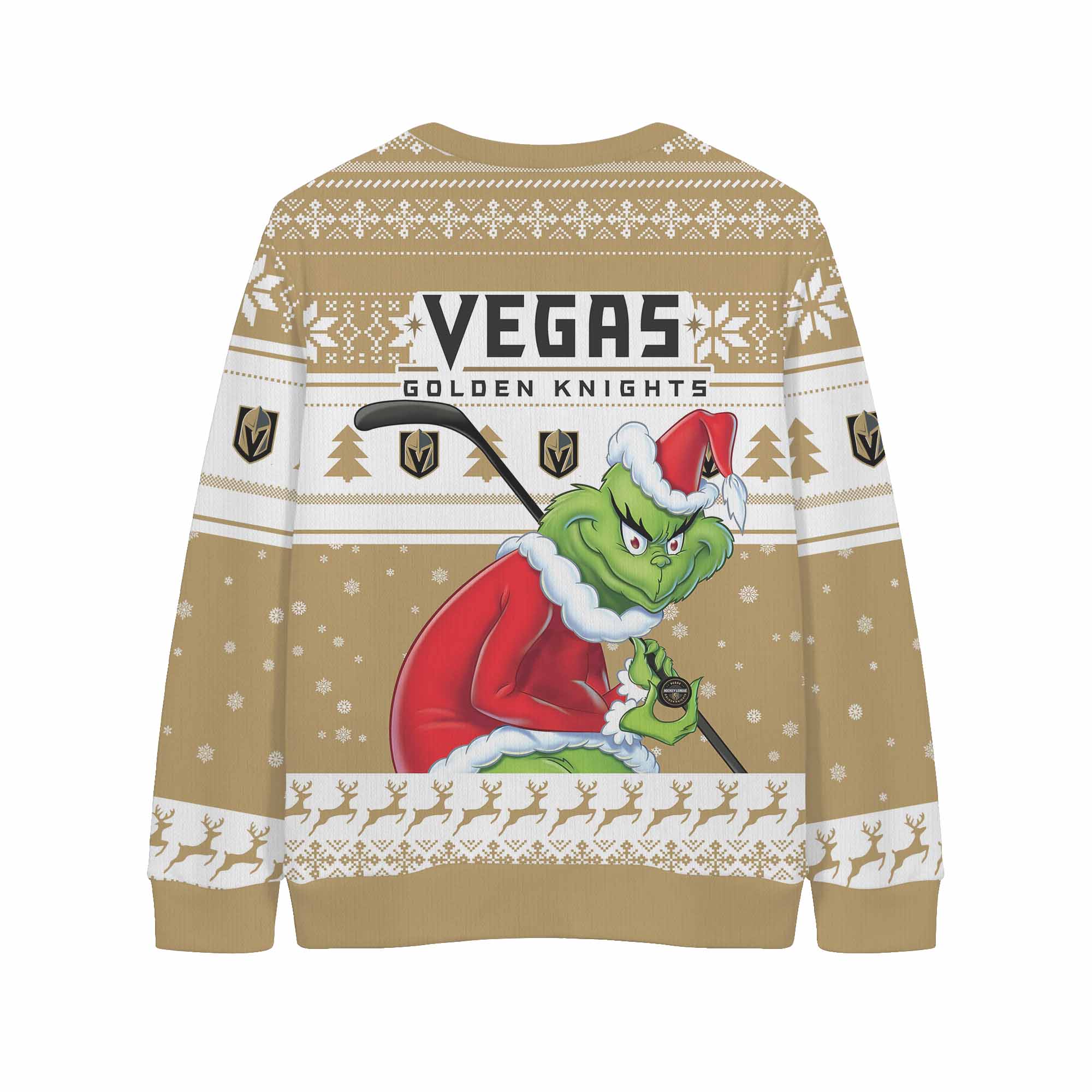 Sportswearmerch Vegas Golden Knights NHL x Grinch Christmas Cardigan For Fan