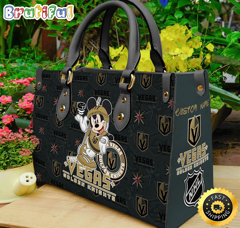 Sportswearmerch Vegas Golden Knights NHL x Mickey Leather Handbag For Fan