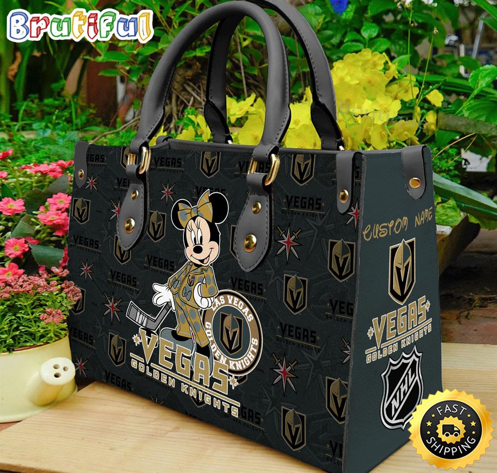 Sportswearmerch Vegas Golden Knights NHL x Minnie Leather Handbag For Fan