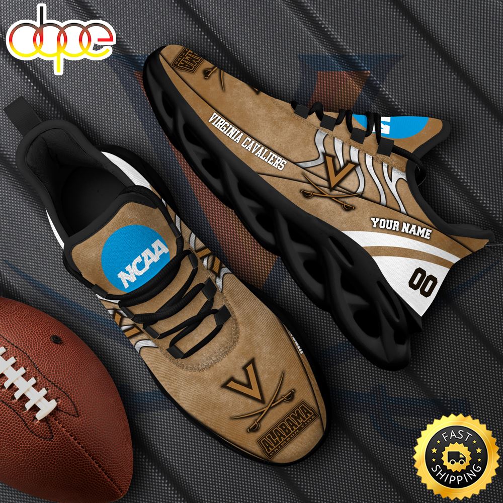 Sportswearmerch Virginia Cavaliers NCAA Black Max Soul Shoes Sneakers For Men And Women