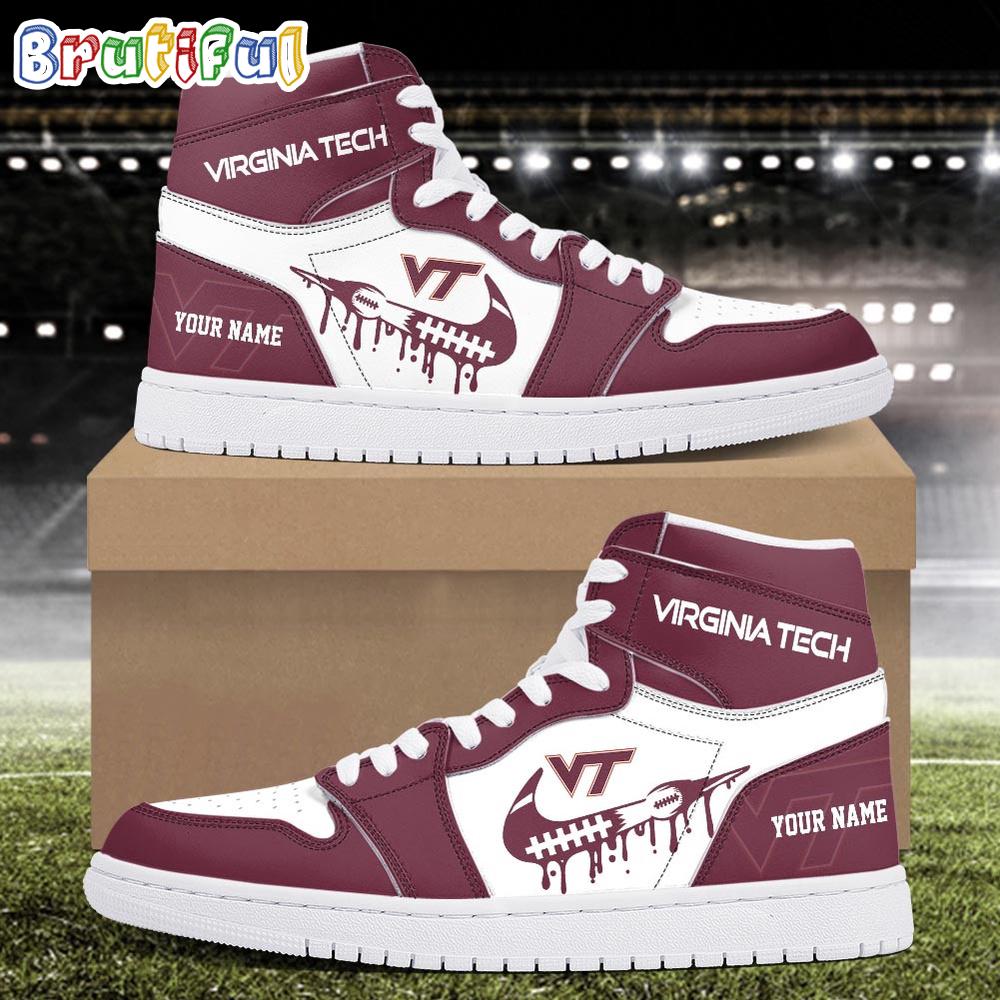 Sportswearmerch Virginia Tech Hokies NCAA AJ1 High Sneakers Shoes For Men And Women