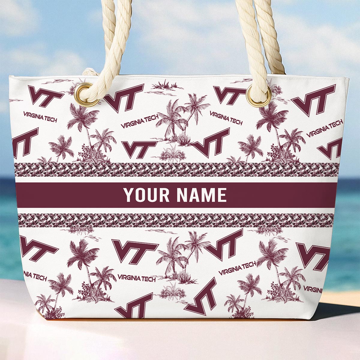 Sportswearmerch Virginia Tech Hokies NCAA Beach Bag For Fan