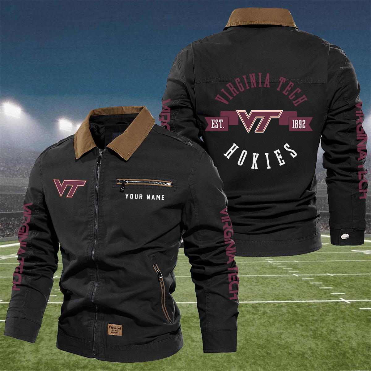 Sportswearmerch Virginia Tech Hokies NCAA Lapel Jacket For Fan