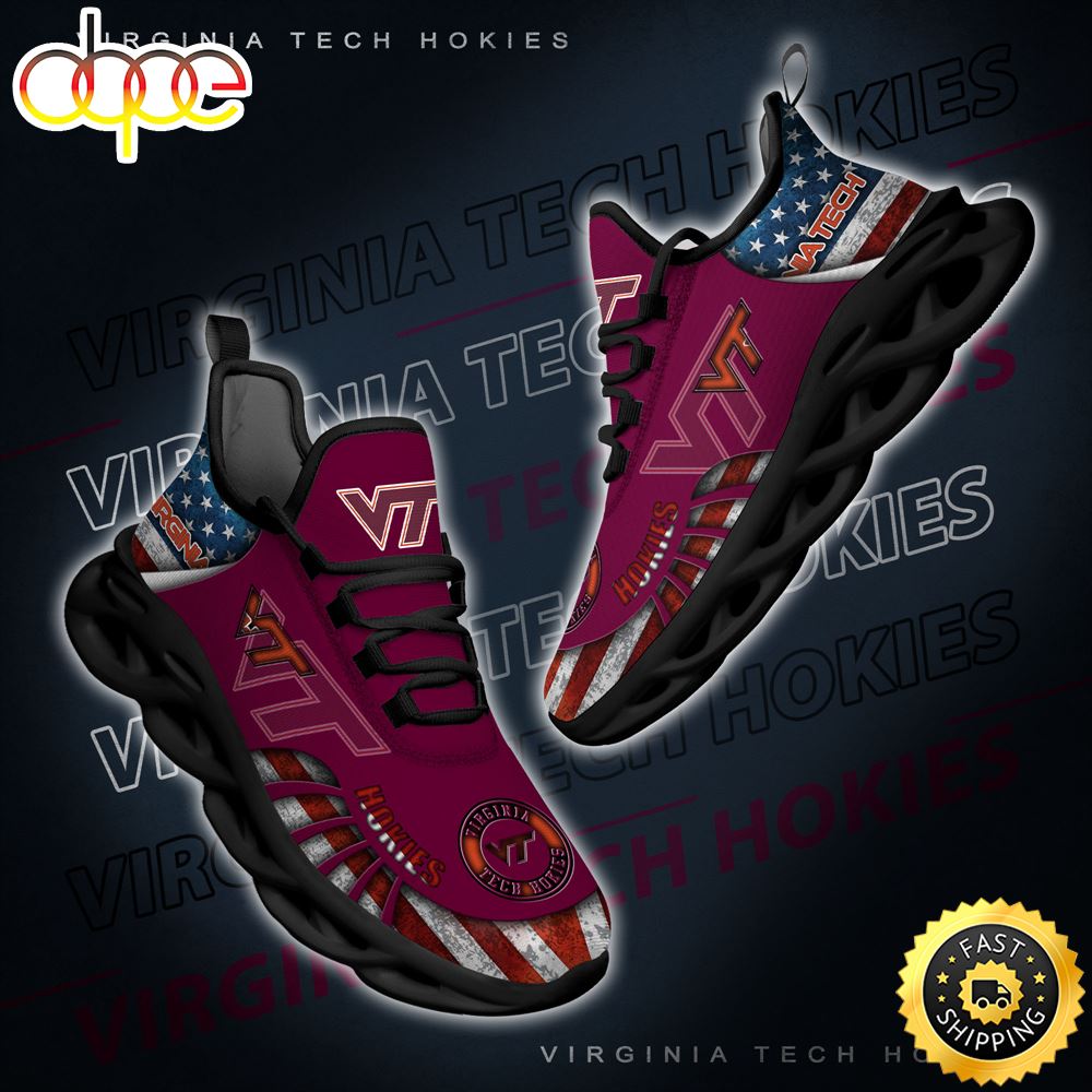 Sportswearmerch Virginia Tech Hokies NCAA Max Soul Shoes Sneakers For Men And Women