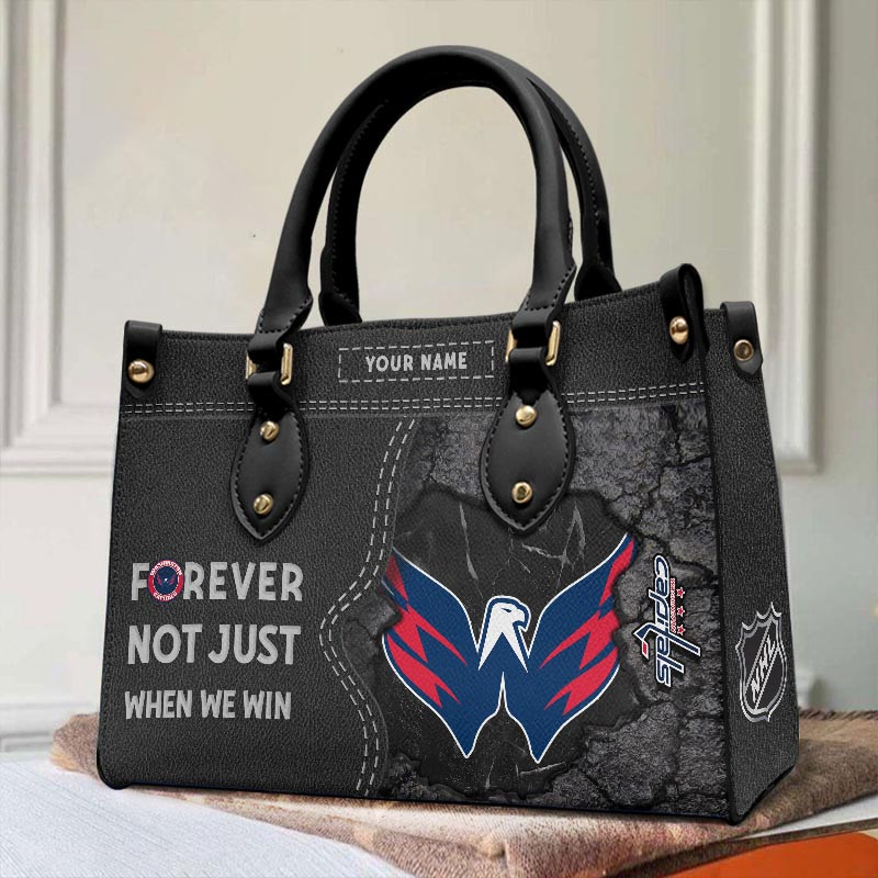 Sportswearmerch Washington Capitals NHL Leather Handbag For Fan