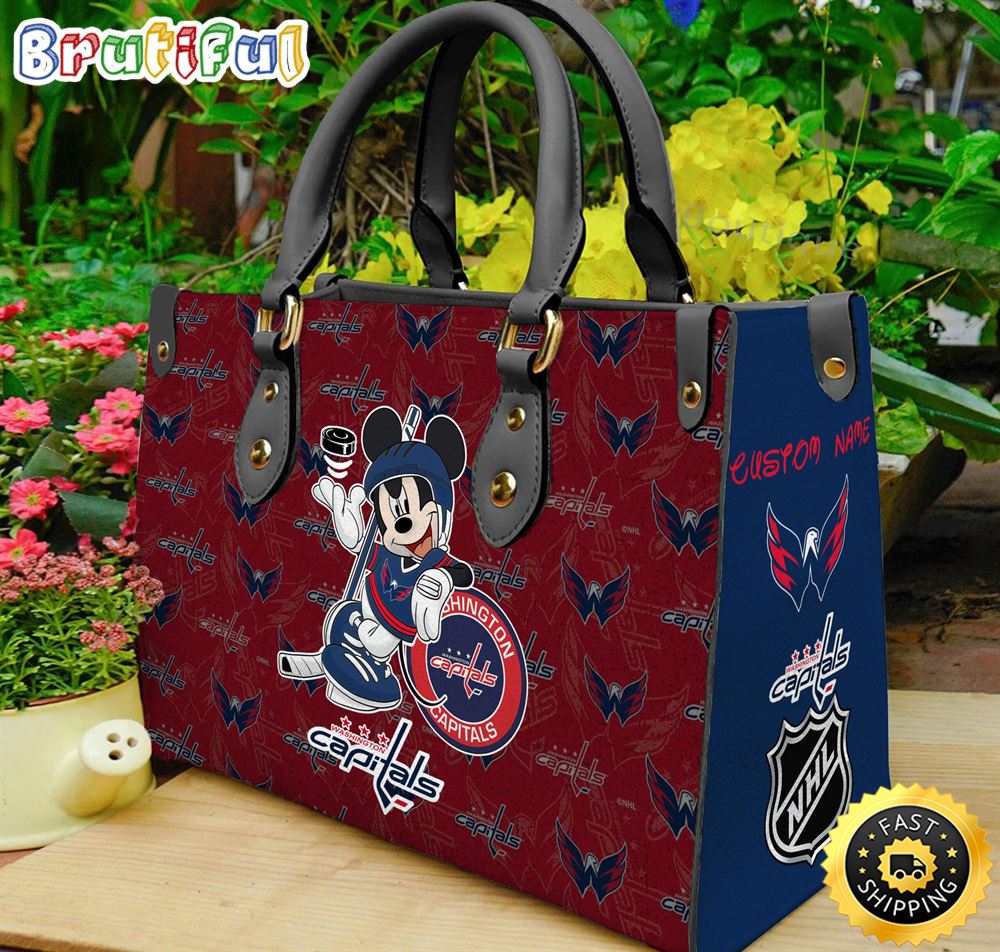 Sportswearmerch Washington Capitals NHL x Mickey Leather Handbag For Fan