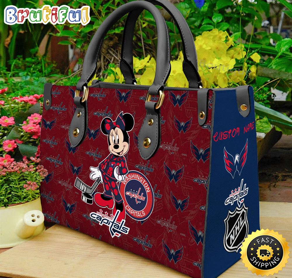 Sportswearmerch Washington Capitals NHL x Minnie Leather Handbag For Fan
