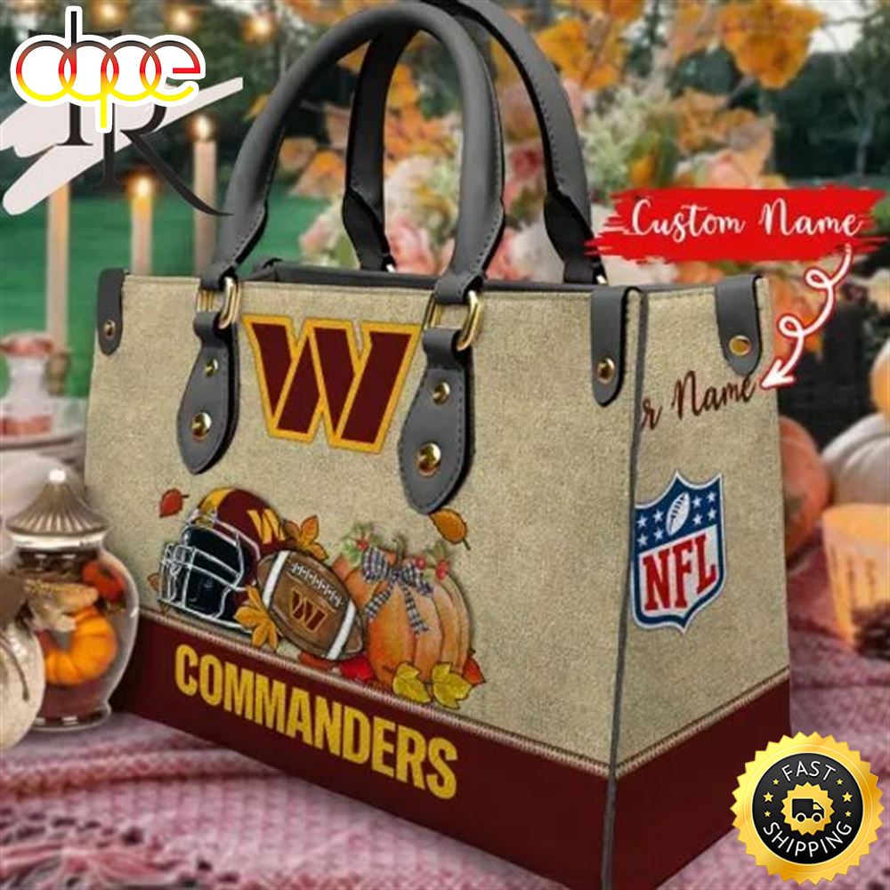 Sportswearmerch Washington Commanders NFL Autumn Women Leather Hand Bag For Fan