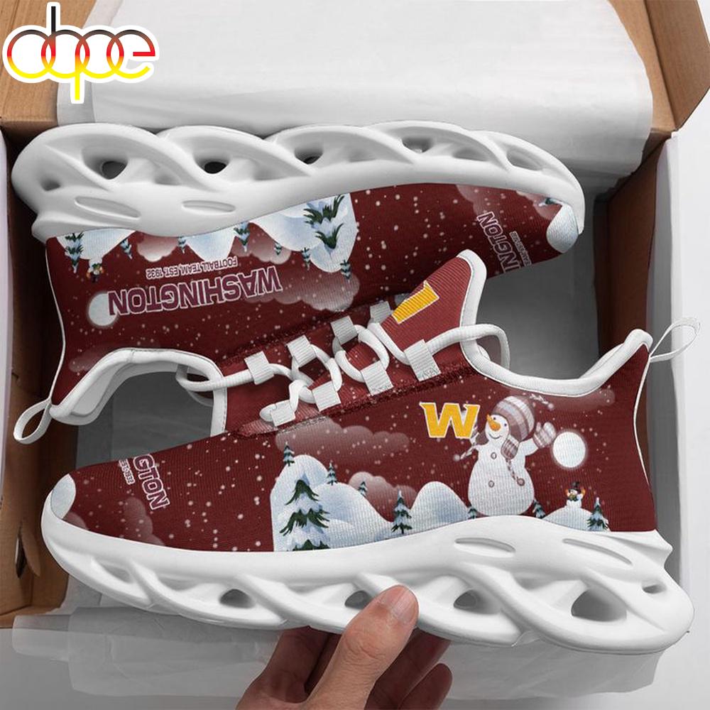 Sportswearmerch Washington Commanders NFL Christmas Snowman Max Soul Shoes Sneakers For Men And Women