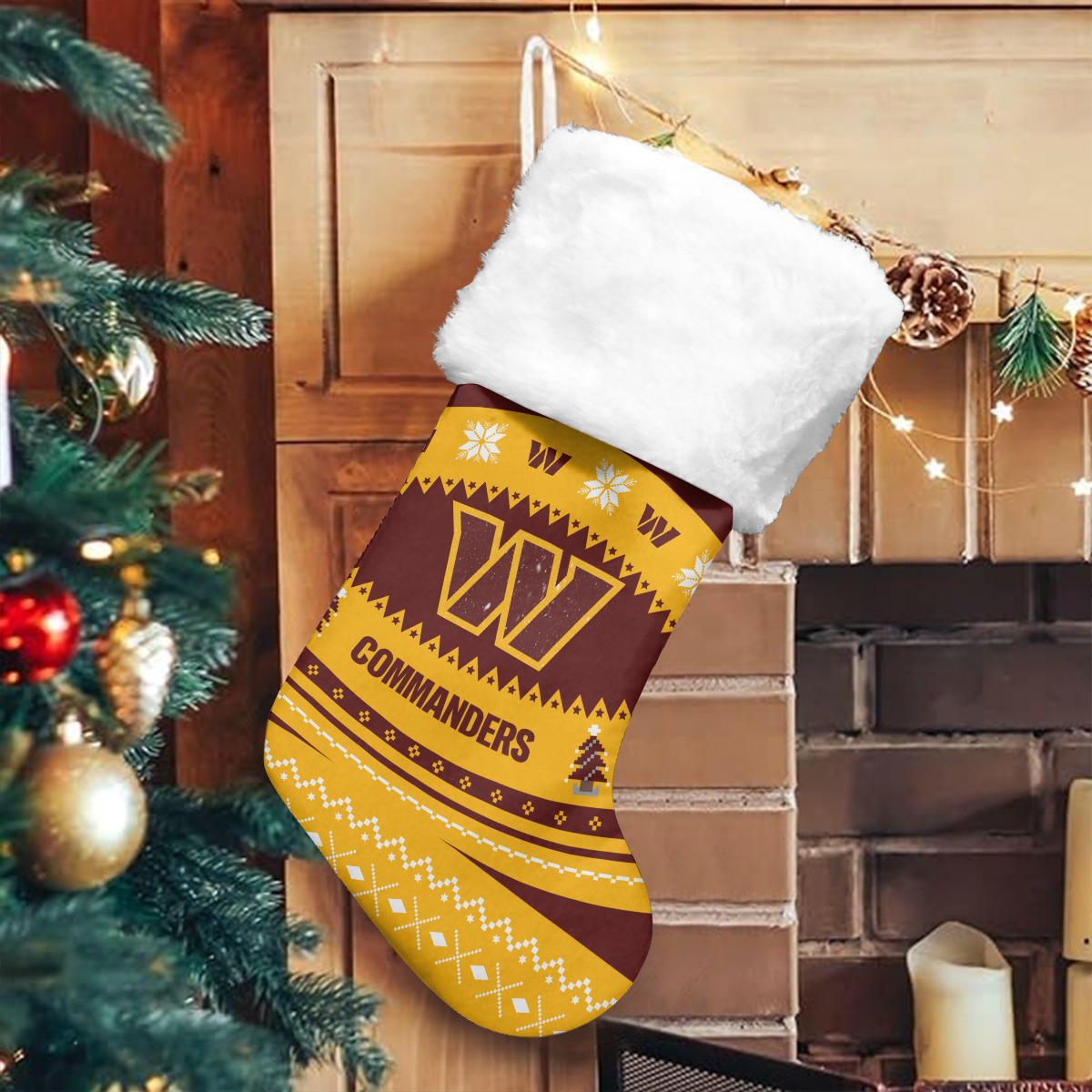 Sportswearmerch Washington Commanders NFL Christmas Socks For Fan