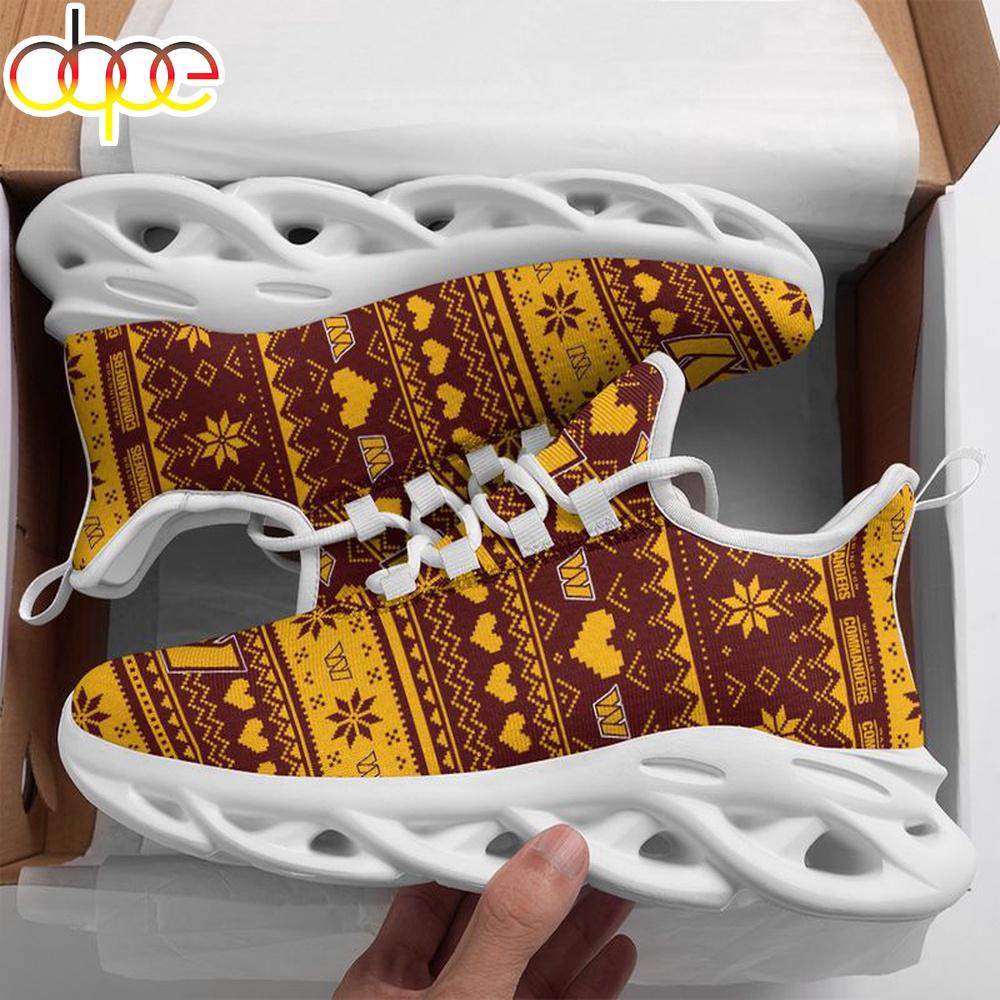 Sportswearmerch Washington Commanders NFL Commanders NFL X-max Patterns Christmas Max Soul Shoes Sneakers For Men And Women