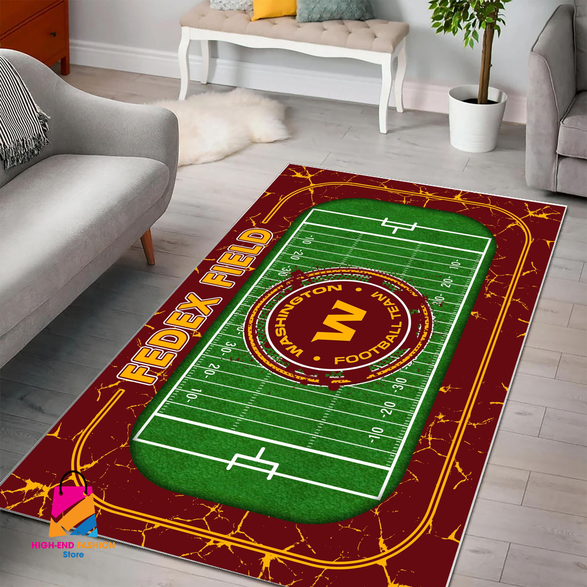 Sportswearmerch Washington Commanders NFL Football Team Area Rug For Fan