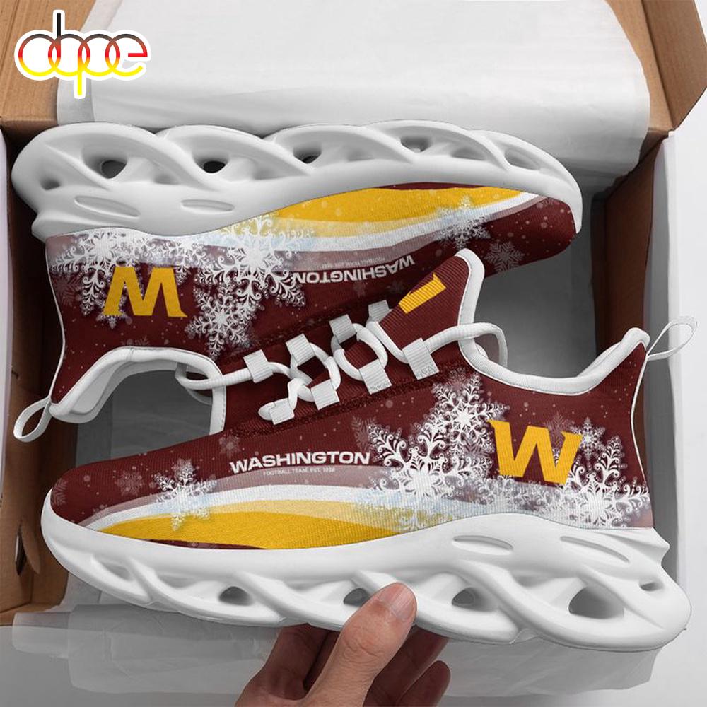 Sportswearmerch Washington Commanders NFL Football Team Christmas Snow Max Soul Shoes Sneakers For Men And Women