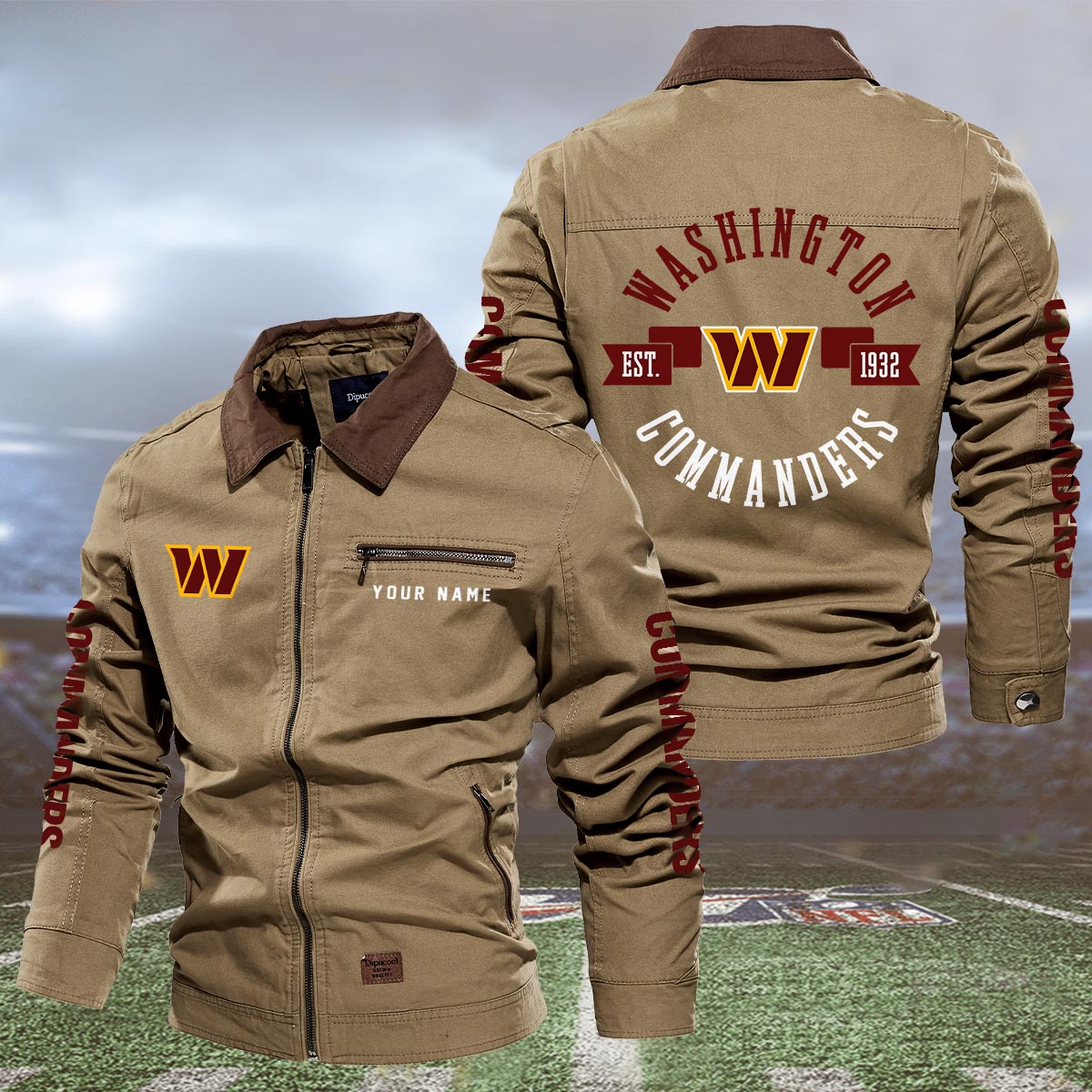 Sportswearmerch Washington Commanders NFL Lapel Jacket For Fan