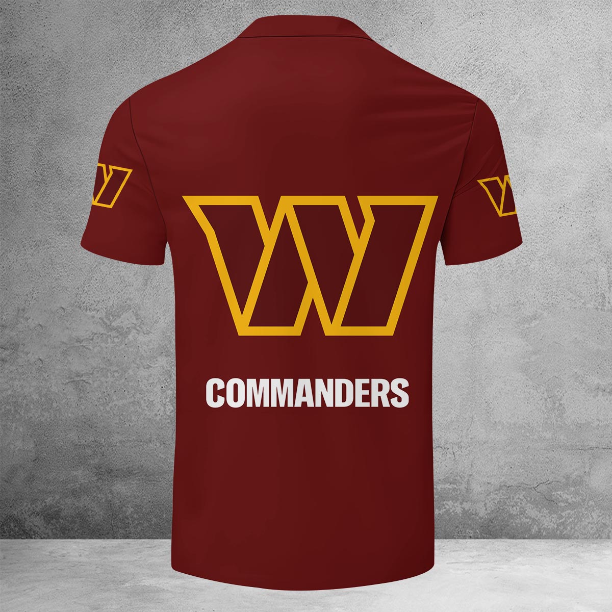 Sportswearmerch Washington Commanders NFL Lapel Zip Polo Shirt For Fan