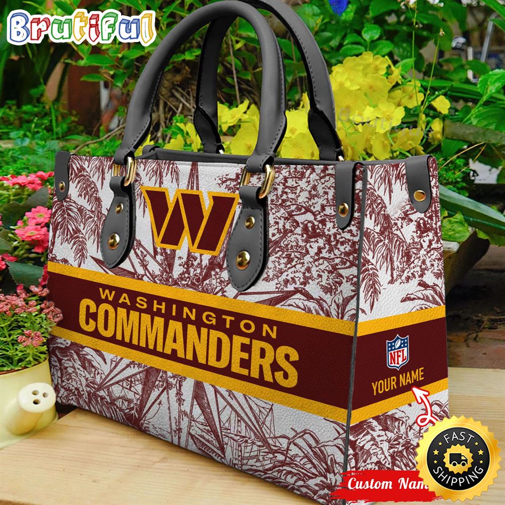 Sportswearmerch Washington Commanders NFL Leather Handbag For Fan