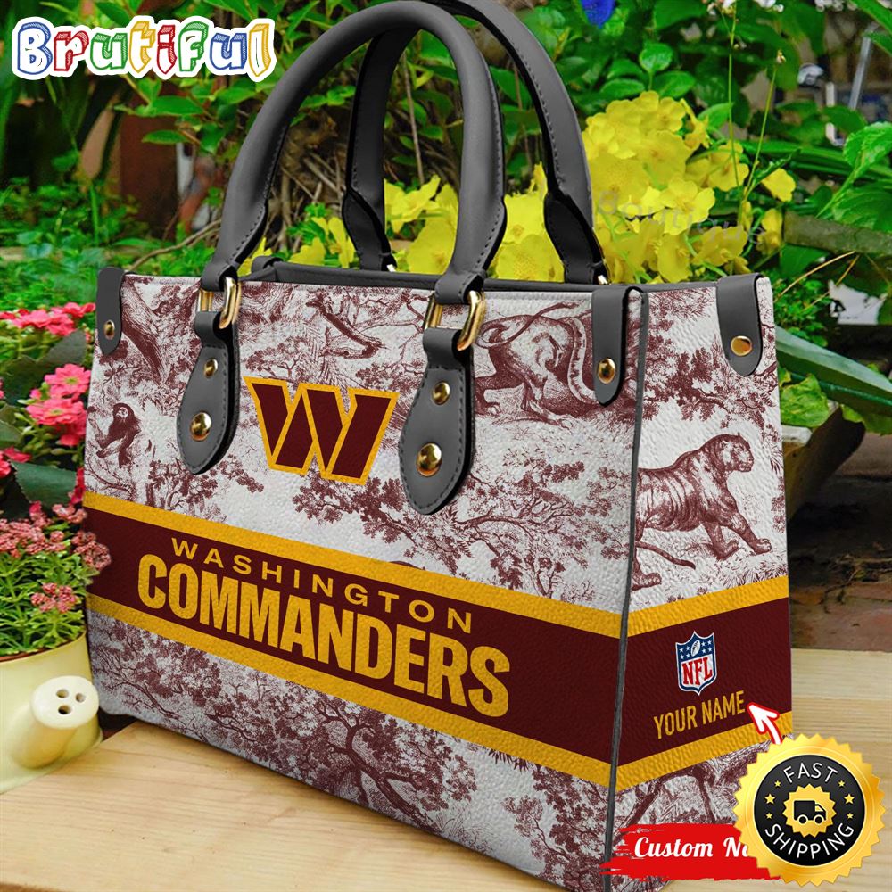 Sportswearmerch Washington Commanders NFL Leather Handbag For Fan
