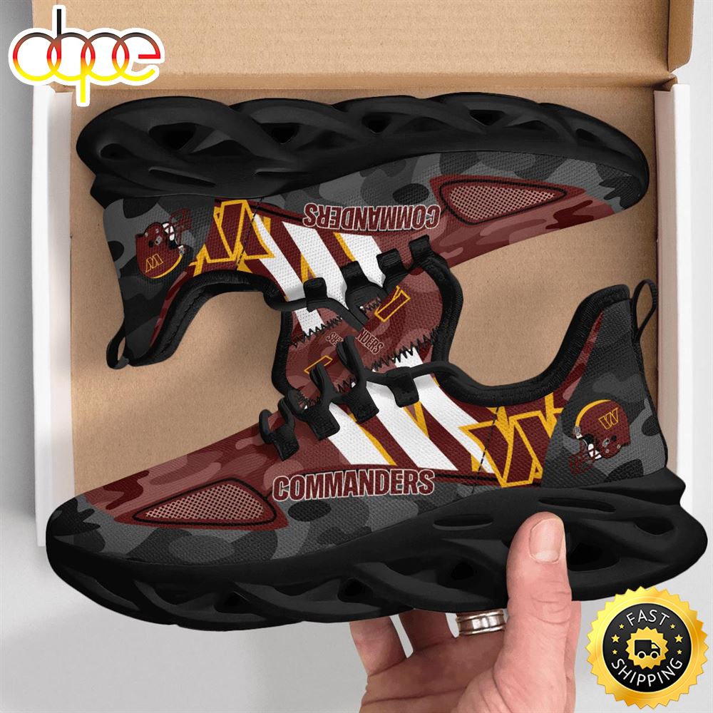 Sportswearmerch Washington Commanders NFL Military Camouflage Max Soul Shoes Sneakers For Men And Women