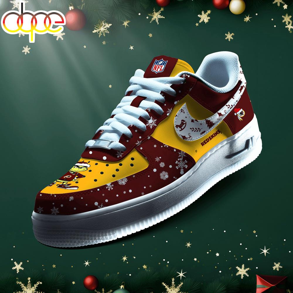 Sportswearmerch Washington Commanders NFL Redskins NFL Grinch Merry Christmas Air Low-Top Sneakers Shoes For Men And Women