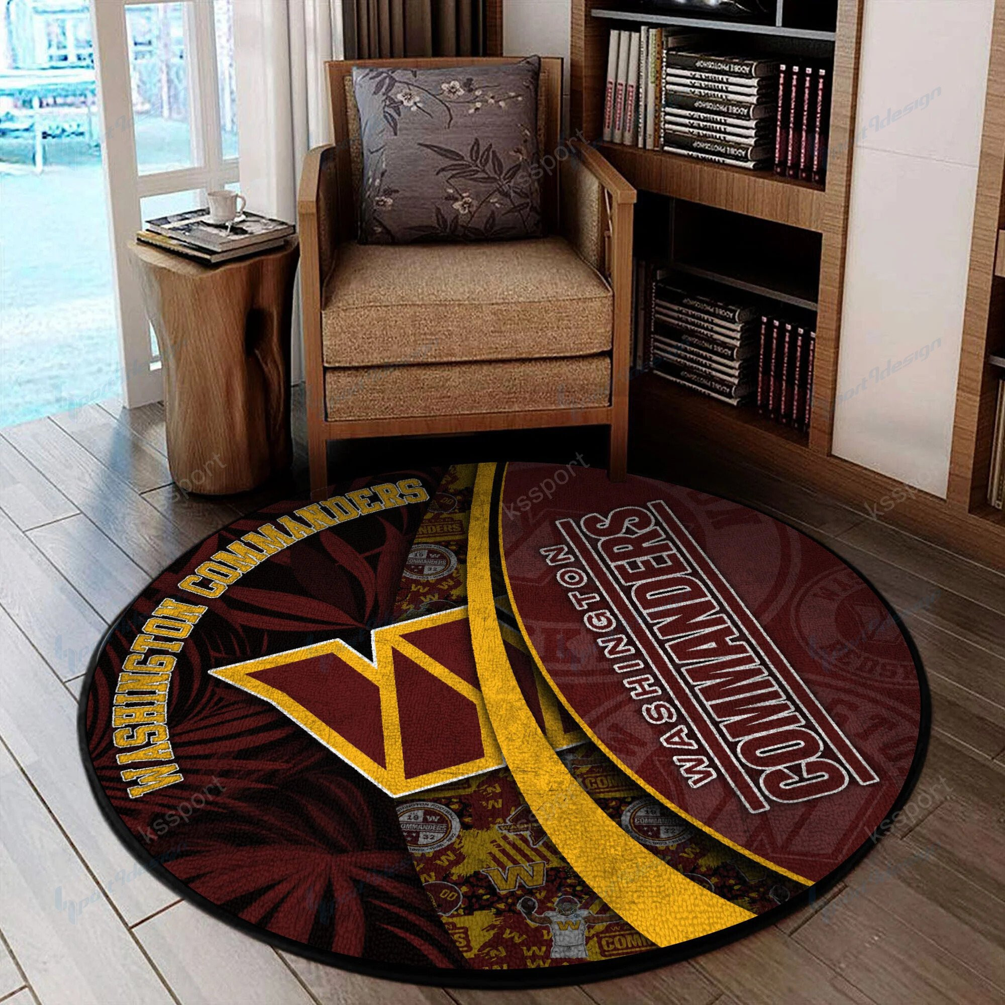 Sportswearmerch Washington Commanders NFL Round Rug For Fan