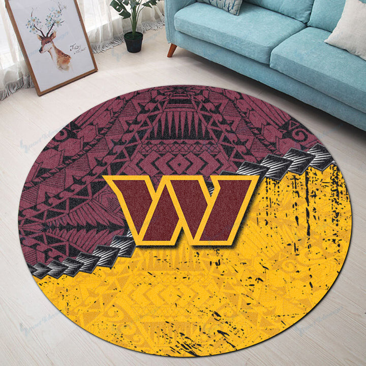 Sportswearmerch Washington Commanders NFL Round Rug For Fan