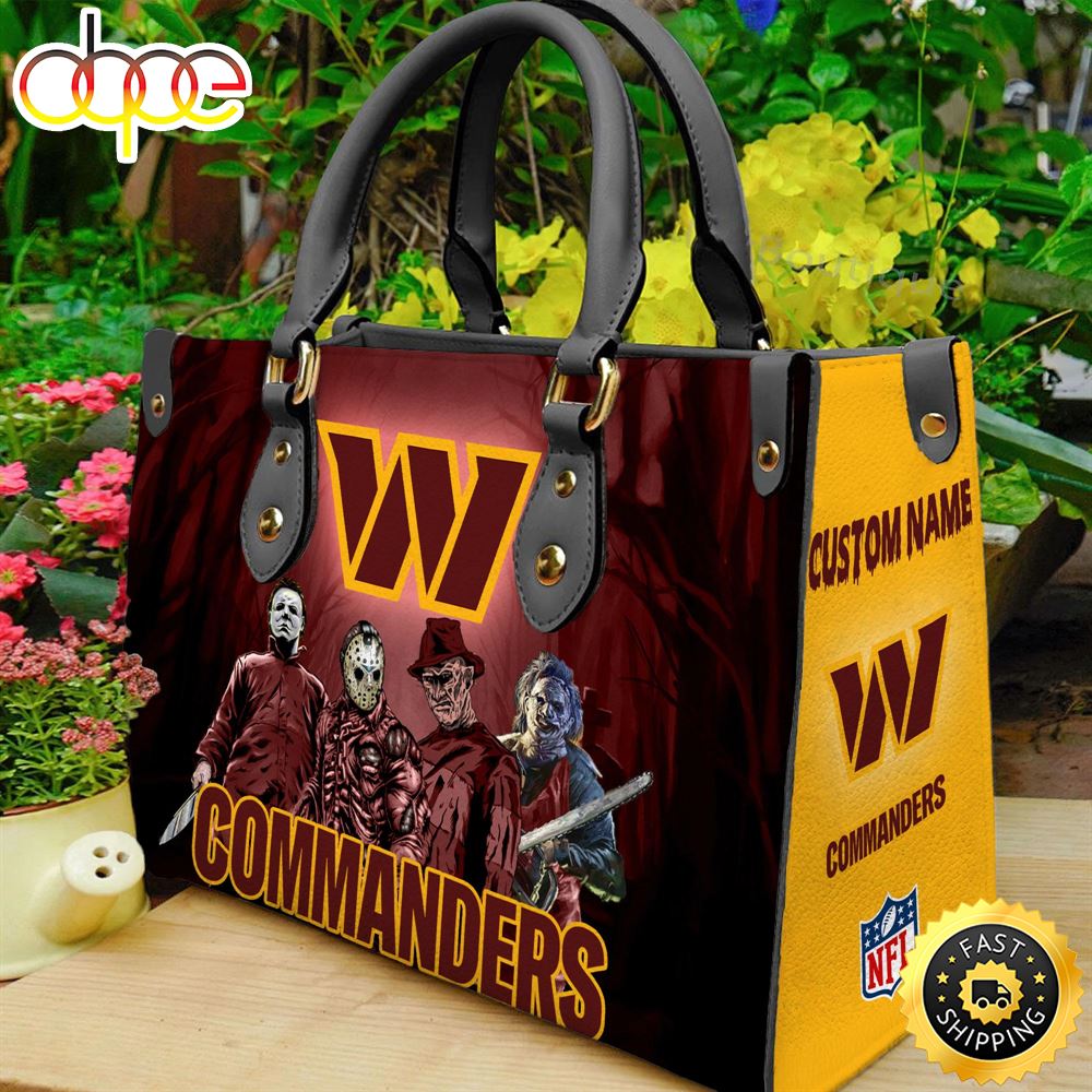 Sportswearmerch Washington Commanders NFL Women Leather Hand Bag For Fan