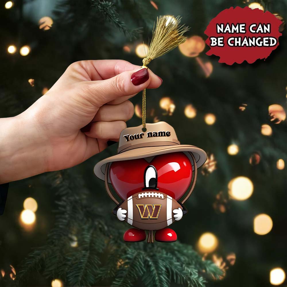 Sportswearmerch Washington Commanders NFL x Bad Bunny Acrylic Ornament Gift For Fans