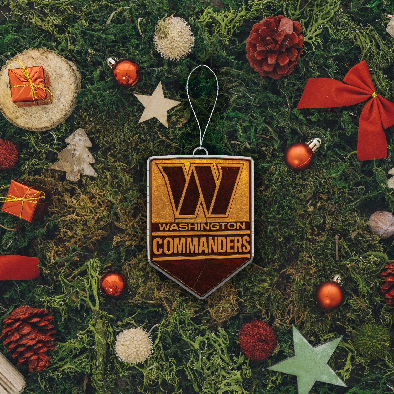 Sportswearmerch Washington Commanders NFL x Christmas Acrylic Ornament Gift For Fans