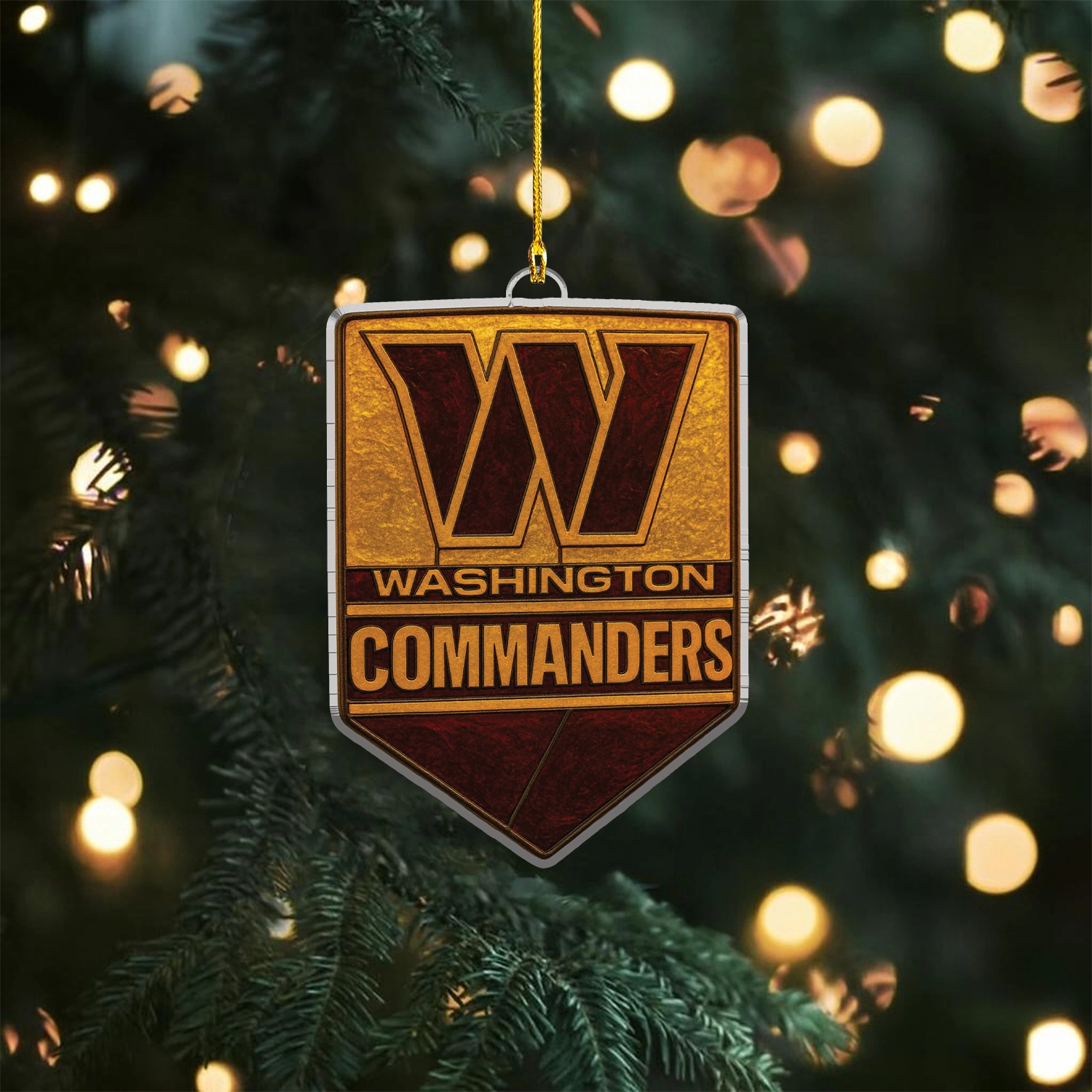 Sportswearmerch Washington Commanders NFL x Christmas Acrylic Ornament Gift For Fans
