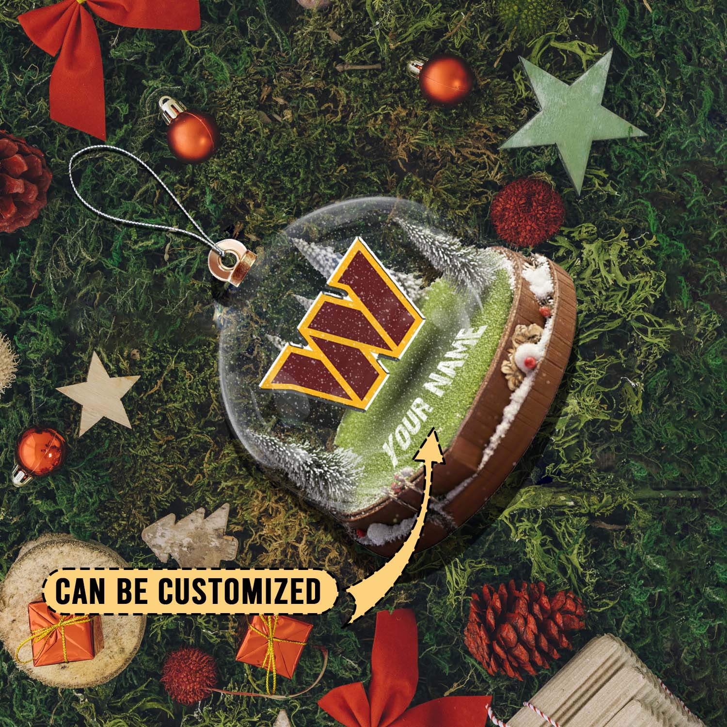 Sportswearmerch Washington Commanders NFL x Christmas Acrylic Ornament Gift For Fans
