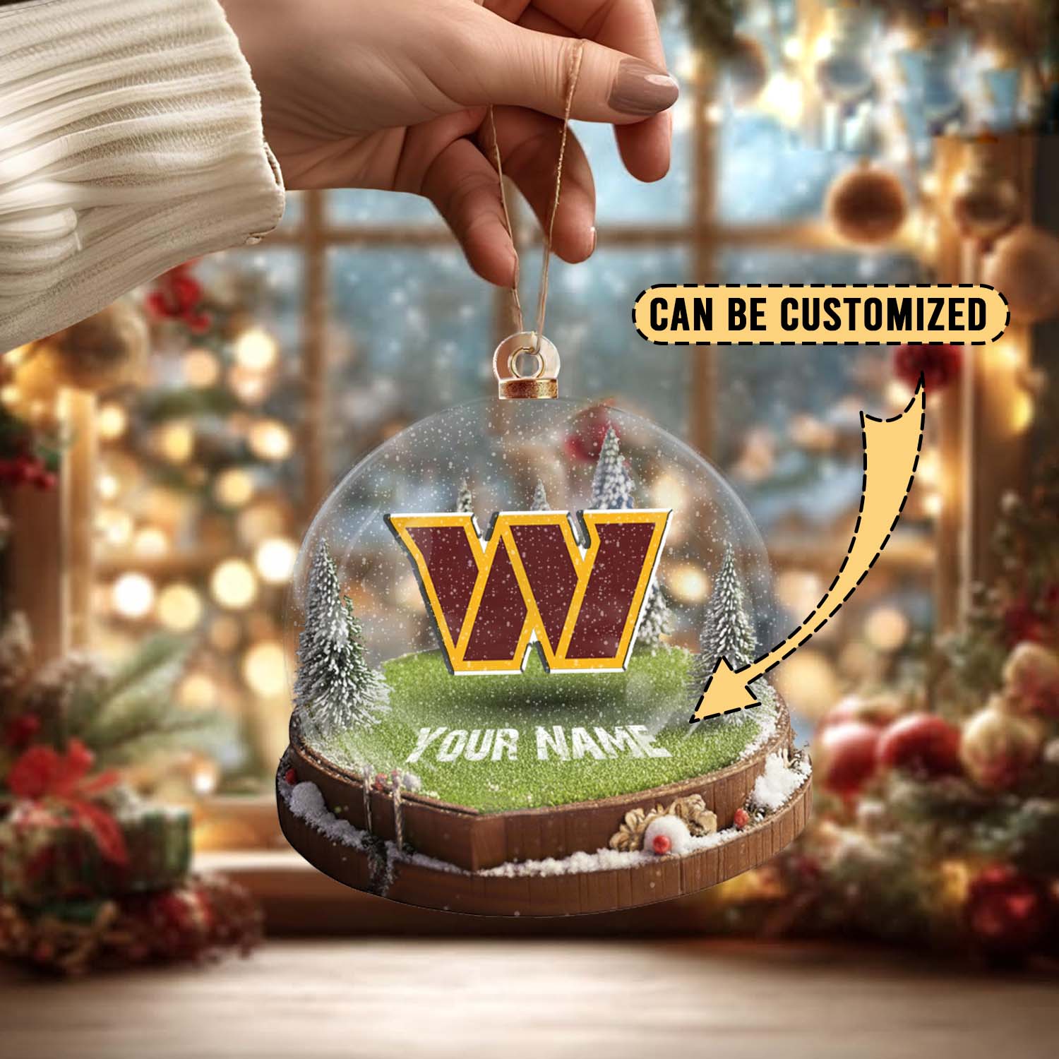 Sportswearmerch Washington Commanders NFL x Christmas Acrylic Ornament Gift For Fans