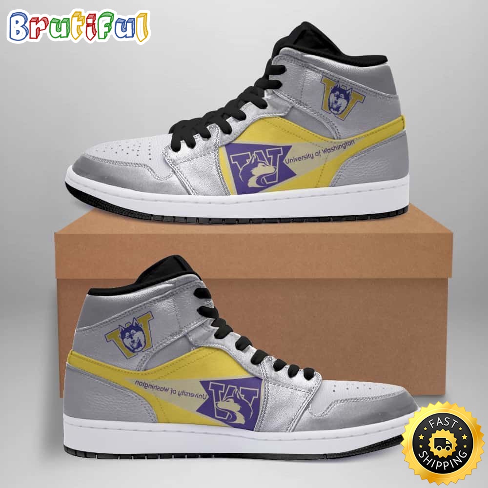 Sportswearmerch Washington Huskies NCAA AJ1 High Sneakers Shoes For Men And Women