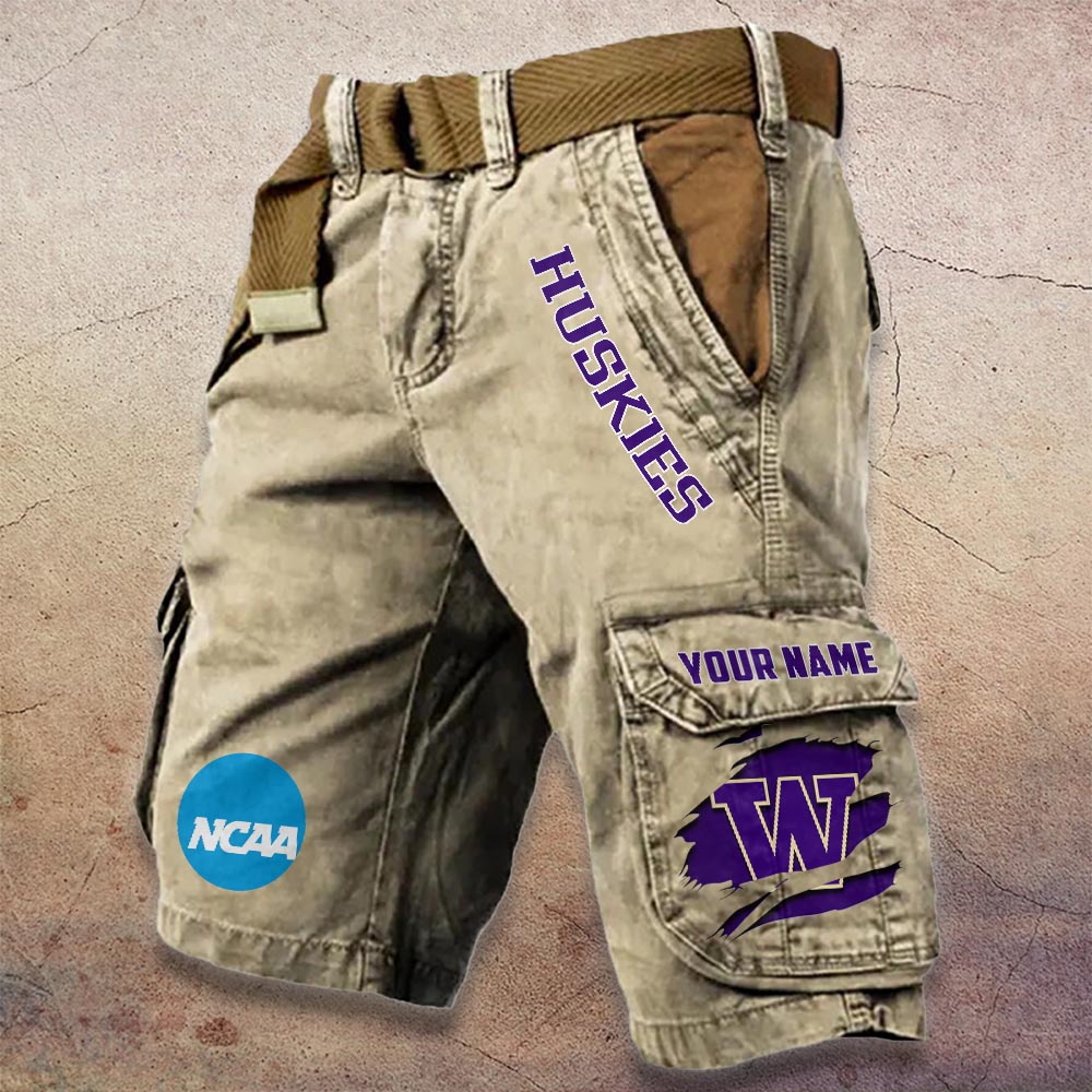 Sportswearmerch Washington Huskies NCAA Denim Short For Fan