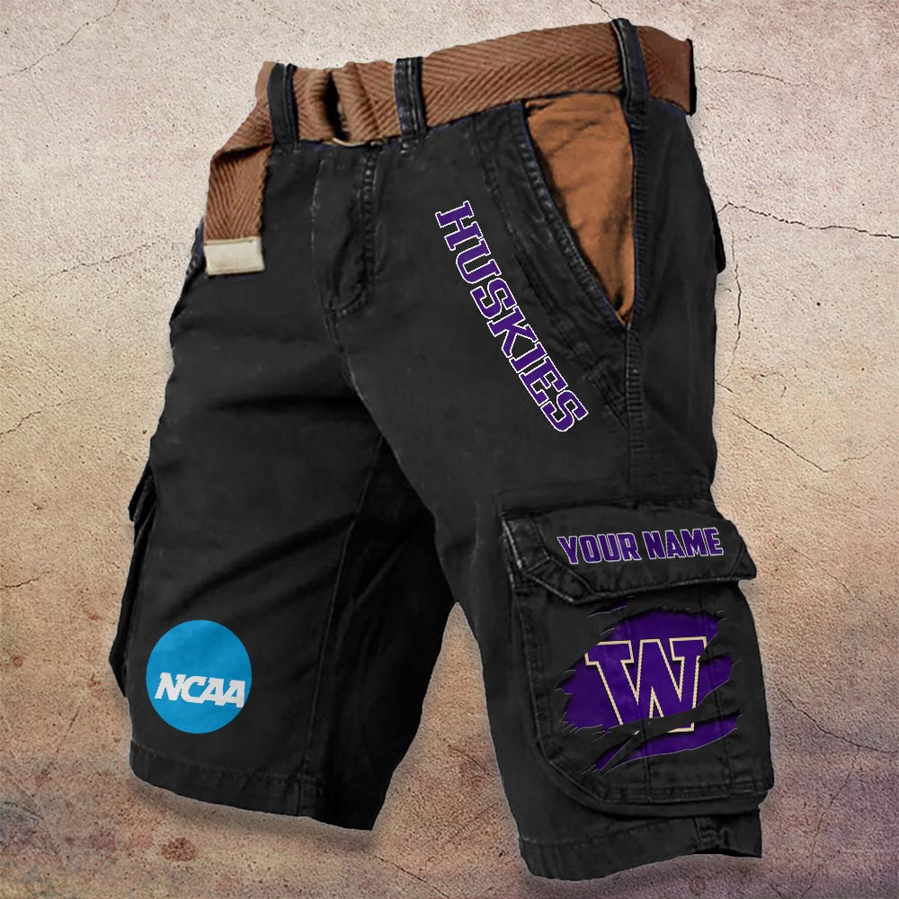 Sportswearmerch Washington Huskies NCAA Denim Short For Fan