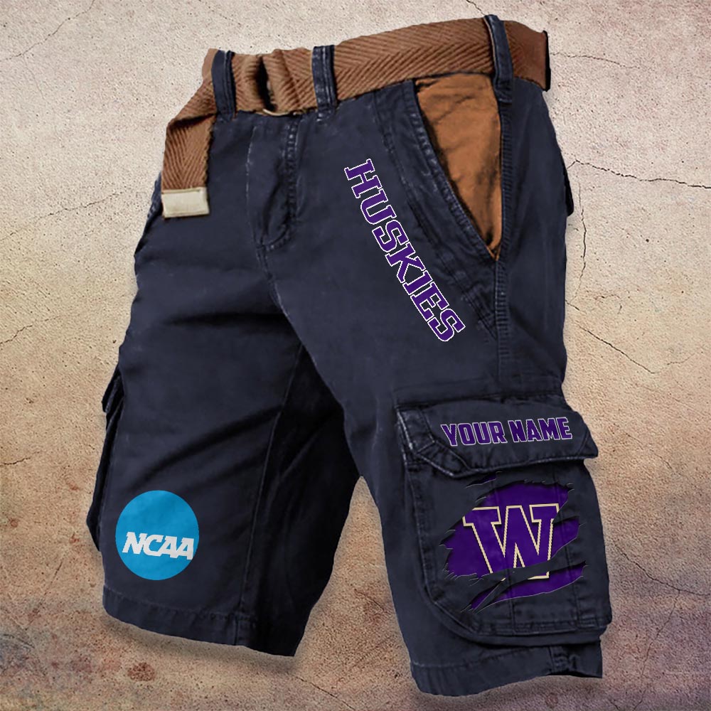 Sportswearmerch Washington Huskies NCAA Denim Short For Fan