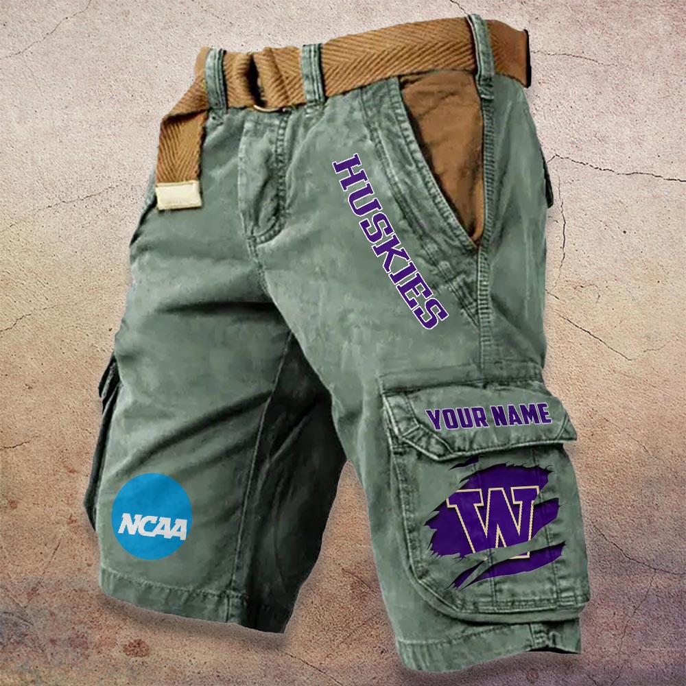 Sportswearmerch Washington Huskies NCAA Denim Short For Fan