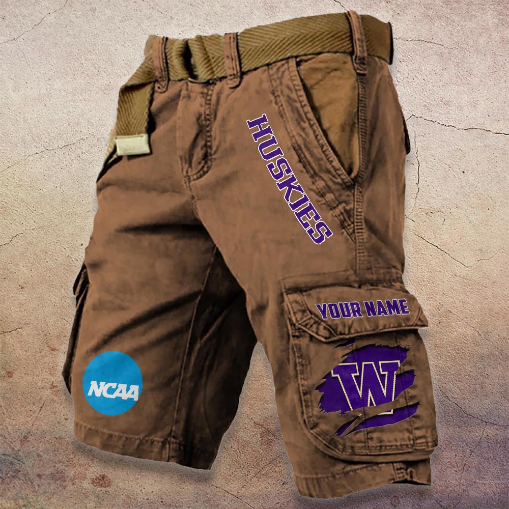 Sportswearmerch Washington Huskies NCAA Denim Short For Fan