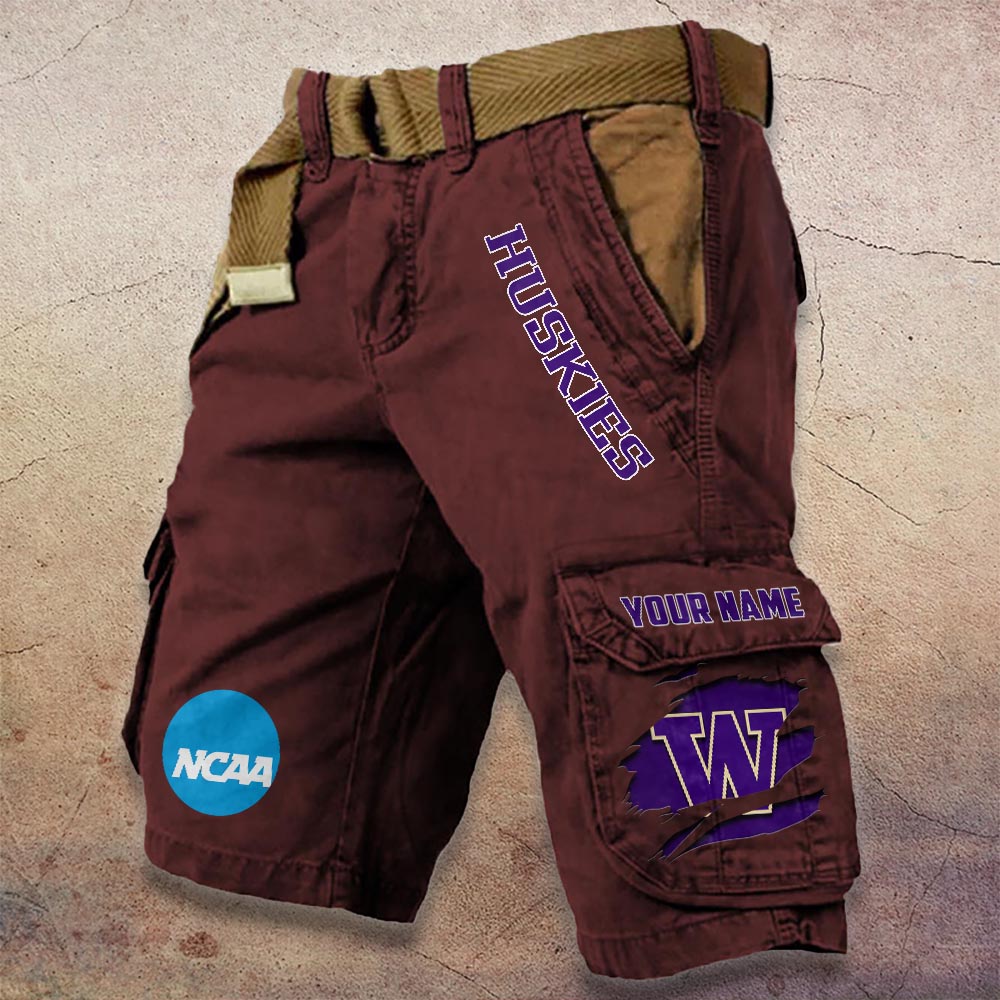 Sportswearmerch Washington Huskies NCAA Denim Short For Fan