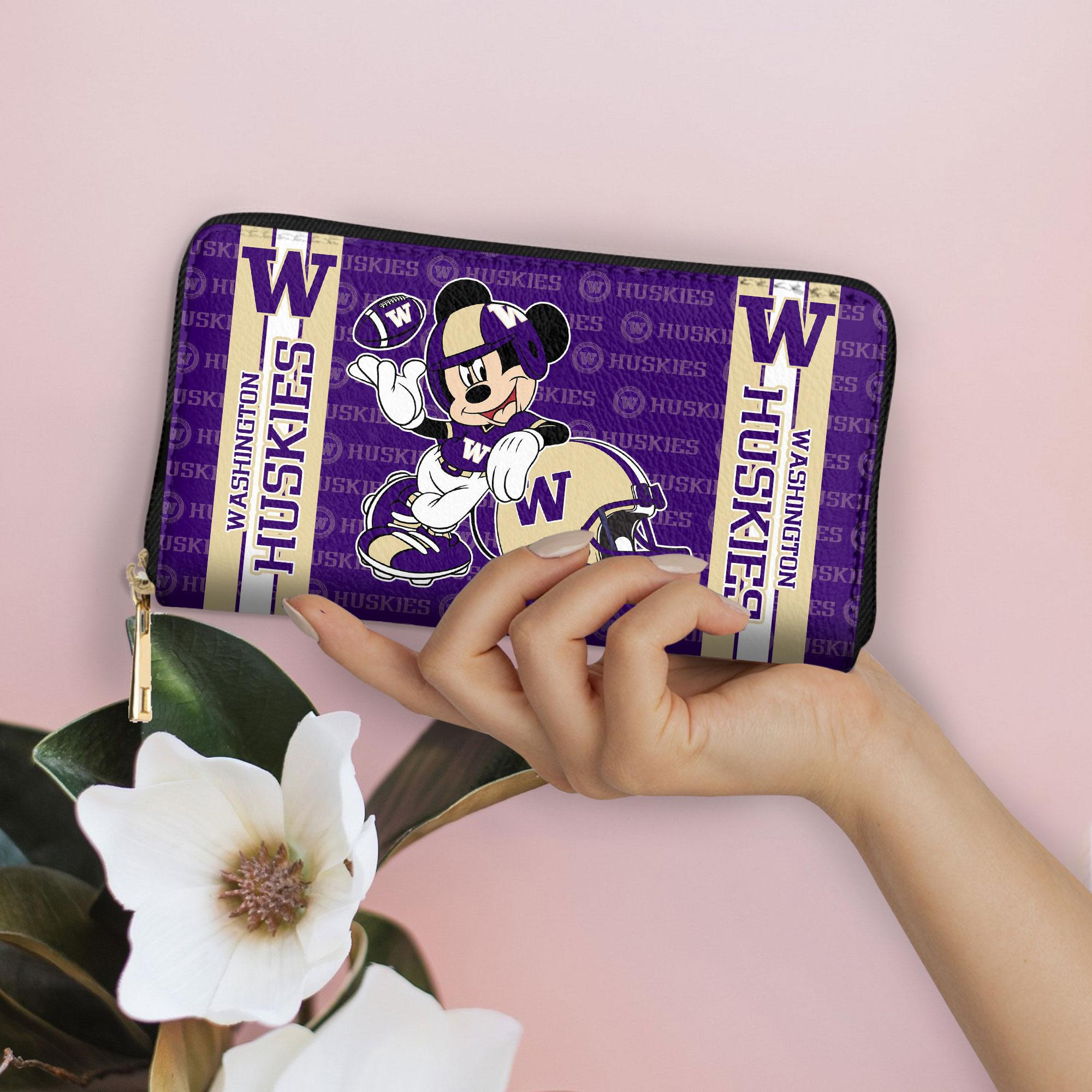 Sportswearmerch Washington Huskies NCAA x Mickey Women Leather Handbag For Fan