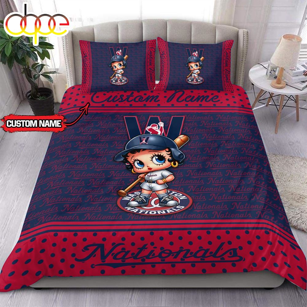 Sportswearmerch Washington Nationals MLB Baseball Bedding Set For Fan