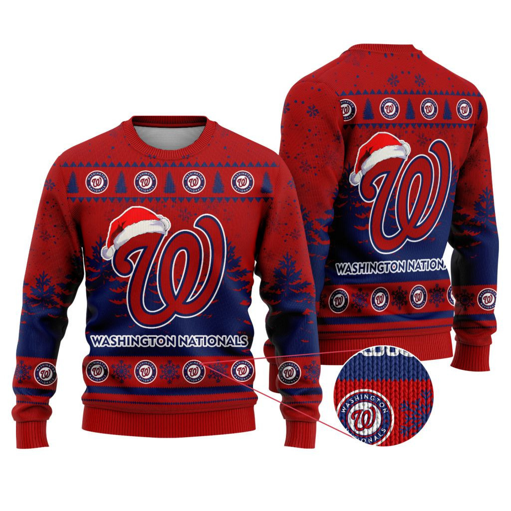 Sportswearmerch Washington Nationals MLB Funny Christmas Ugly Sweater For Fans